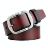 Dandali L8034 Men Casual Antique Pin Buckle Leather Belt Waistband, Size: 110-125cm (Coffee)