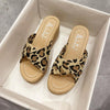 999 Ladies Wedge Platform Slippers, Size: 40(Leopard Print)