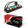 COOLMOON CM-YM-360T Computer ARGB Temperature Display Lens Multi-Platform Integrated CPU Cooler(Black)