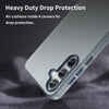 For Samsung Galaxy A35 5G Frosted Translucent TPU Hybrid PC Full Coverage Phone Case(Dark Blue)