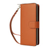 For Samsung Galaxy A56 Nine-card Slots Zipper Wallet Bag Leather Phone Case(Brown)