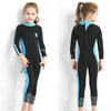 DIVE & SAIL 2.5mm Children Diving Suit One-piece Warm Snorkeling Suit Drifting Sunscreen Swimsuit, Size: L(Black Blue)