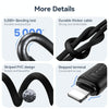 USAMS US-SJ689 USB to 8 Pin 2.4A Striped Fast Charge Data Cable, Length:1m(Pink)