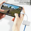 NK-1033 5 in 1 8 Pin Male to Dual USB + 3.5mm AUX + Ethernet + 8 Pin Power Female Adapter