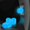 5packs Luminous Car Motorcycle Tire Valves, Color: Blue(4pcs /Set)