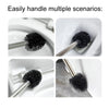 Bathroom Stainless Steel Base Leak-Proof Toilet Brush Set, Color: Soft Rubber Paint Long Rod