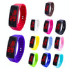 LED Digital Display Silicone Bracelet Children Electronic Watch(Green)