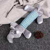Striped Plush Elephant Squeaky Dog Toy - 25cm
