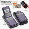 For Samsung Galaxy S25+ 5G JEEHOOD J06 British Style RFID MagSafe Card Bag PU Phone Case(Purple)