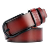 Dandali L8024 Men Casual Antique Pin Buckle Leather Belt Waistband, Length: 110-125cm(Brown)