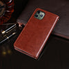 For iPhone 11 Pro Max idewei Crazy Horse Texture Horizontal Flip Leather Case with Holder & Card Slots & Wallet(Rose Red)