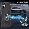 For Samsung Galaxy A06 4G Ring Holder Armor Hybrid Phone Case(Black)