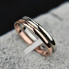 Female Stainless Steel Titanium Steel Ring, Ring Size:8(Silver)