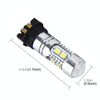 2 PCS PW24W 5W 400 LM 6000K Car Fog Lights with 10 SMD-2835 LEDs , DC 12V (White Light)