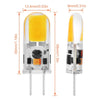 GY6.35 3W 180-220LM LED 1508 COB Corn Light Bulb, AC/DC 12V (Warm White)