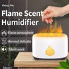 200ML Simulation Flame Aromatherapy Diffuser Humidifier Ultrasonic Air Purifier(White)