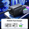 JOYROOM TCF07 30W USB-C / Type-C Fast Charger, Plug:EU Plug(Black)