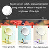 Desktop Double-SidedRound LED Luminous Makeup Mirror Liftable Magnifying Mirror, Specification:Plane + 5 Times Magnification(7-inch Rechargeable)