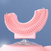 Silicone U-Shaped Replaceable Brush Head 2-8 Years Old Oral Electric Toothbrush Head(Pink)