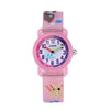 JNEW A335-86264 Children Cartoon 3D Kitten Catching Fish Silicone Waterproof Quartz Watch( Pink)