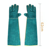 Reptile Anti-Bite Gloves 62cm Length Pet Protective Gloves(Blue)