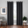 High-precision Curtain Shade Cloth Insulation Solid Curtain, Size: 42x63 Inch107x160CM(Black)