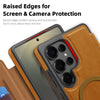 For Samsung Galaxy S23+ 5G Linton MagSafe Leather Phone Case(Coffee)