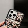 For iPhone 13 Pro Max Camouflage Eiderdown Airbag Phone Case(Army Green-B)