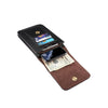Lambskin Texture Men Phone Universal Double Lattice Waist Bag Leather Case, Size:S(Black)
