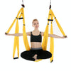 6 Handles Bodybuilding Handstand Inelasticity Aerial Yoga Hammock(Yellow)