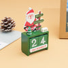 Children Toy Christmas Gift Wooden Calendar Christmas Eve Desktop Ornament, Style: Santa Claus