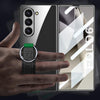 For Samsung Galaxy Z Flip6 GKK Integrated Phantom Plating Side Wrist Strap Ring Phone Case(Mountain Gray)