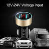 JMG-C016A 5V 3.1A Car Dual USB Charger with LED Display(Gold)