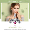 S925 Sterling Silver Pendant Round Pendant with Secret Fruit Pattern Opened with Heart-shaped Zircon Beads DIY Bracelet Necklace Accessories