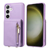For Samsung Galaxy S24+ 5G Crossbody Lanyard Zipper Wallet Leather Phone Case(Purple)