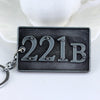 Detective Sherlock 221B Key Chain Car Key Ring Multi-functional Tool Key Holder Key Chains Rings Holder Pendant &#160;Auto Parts(Silver)