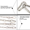 M10 Stainless Steel Carabiner Spring Hook Multi-tool Mountaineering Buckle Lock Camping Hook Rope, Inner Diameter: 9.74mm