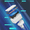 LDNIO A1204Q QC3.0 18W USB Fast Charger with 1m USB to 8 Pin Cable, Plug Type:US Plug(White Gold)