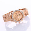 Women Alloy Diamond Stainless Steel Belt Watch(Gold with Diamond)