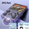 R36S Retro Handheld Game Console Linux System 3.5-Inch IPS Screen Portable Video Player 128G Gray Transparent