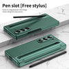 For Samsung Galaxy Z Fold6 Integrated PC + PU Phone Case with Pen / Pen Box(Green)