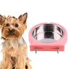 Stainless Steel Pet Bowl Hanging Bowl Anti-Overturning Dog Cat Bowl Feeder, Specification: Small (Blue)