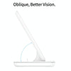 Z5 QI Vertical Magnetic Wireless Charger for Mobile Phones & Apple Watches & AirPods / Xiaomi Redmi AirDots, with Touch Ring Light (White)