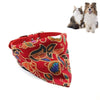 Cotton Pet Bib & Headband (Red, M) - Dog/Cat Drool Scarf