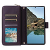 For Samsung Galaxy S24 Ultra 5G Nine-card Slots Zipper Wallet Bag Leather Phone Case(Dark Purple)