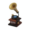 1:12 Mini House Toy Simulation Retro Gramophone with Record(Brown)