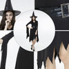 Black Irregular Long Skirt Exit Halloween Costume Cosplay Show Witchcraft Dress, M, Chest: 88cm, Waistline: 72cm, Skirt Length: 108cm