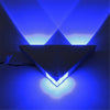 3W Aluminum Triangle Wall Lamp Home Lighting Indoor Outdoor Decoration Light, AC 85-265V(Mixed Colour Light)