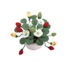 1:12 Mini House Toy Simulation Strawberry Fruit Potted Clay Flower(Potted Strawberry)