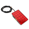 DC12V 1W Car Square Highlight Brake Lights Reversing Light with 15LEDs SMD-3528 (Red)